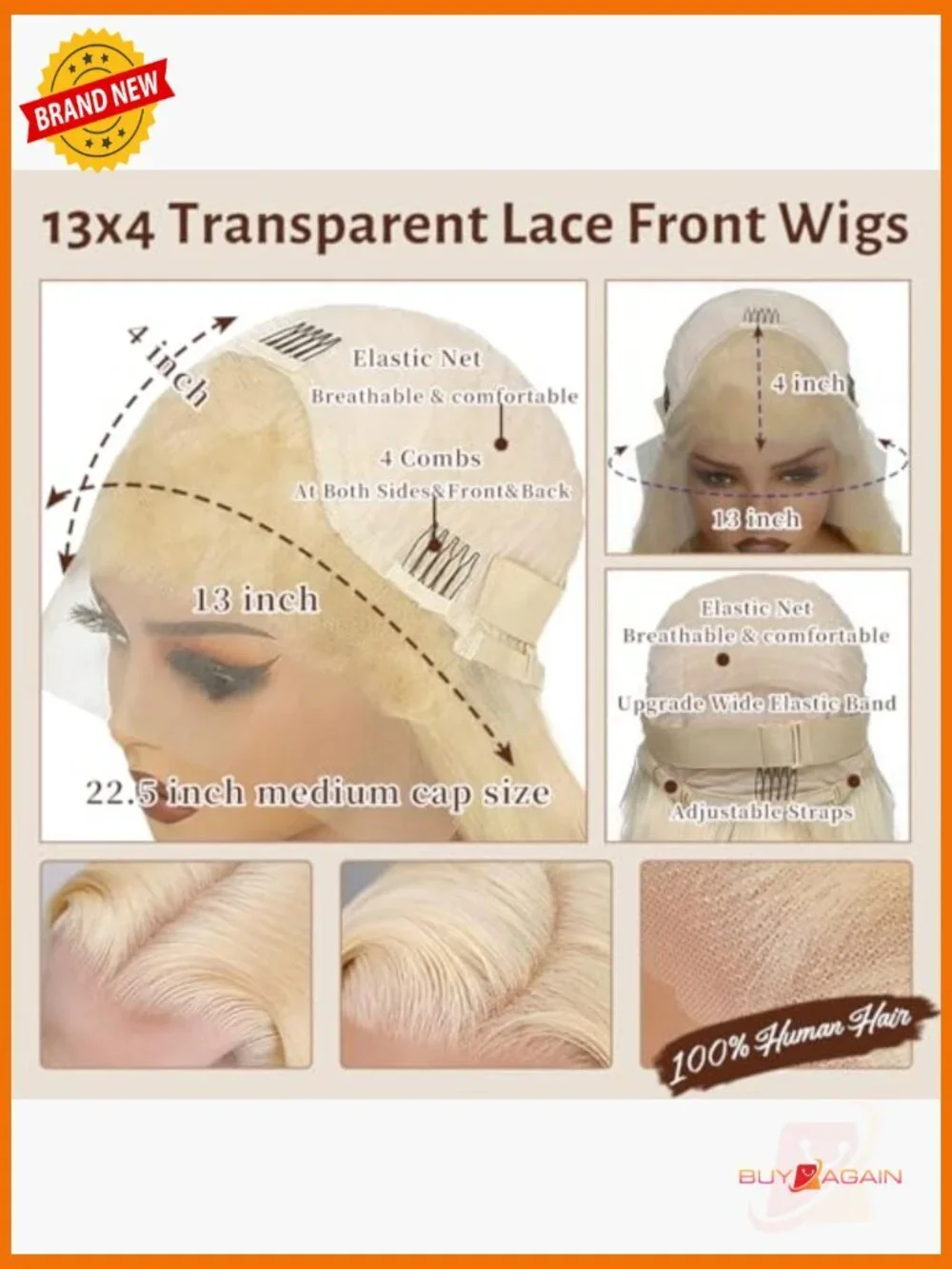 13x4 Body Wave Lace Front Wig Human Hair 200 Density Pre Plucked